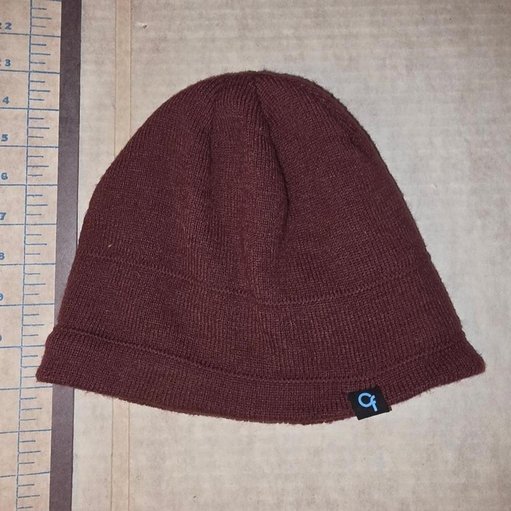 CF Knit Beanie Women OSFM Maroon Good Fleece Lined Winter Hat